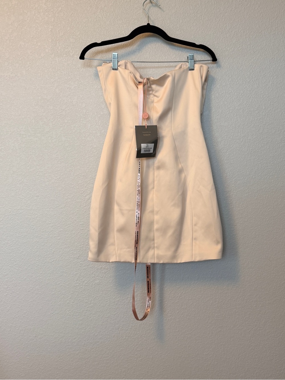 House of CB Strapless Bow Mini Dress - Cream - Picture 4 of 5